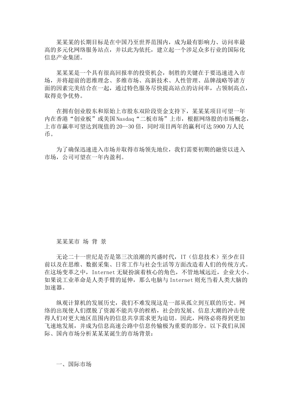 某某某网站商业计划书_第3页