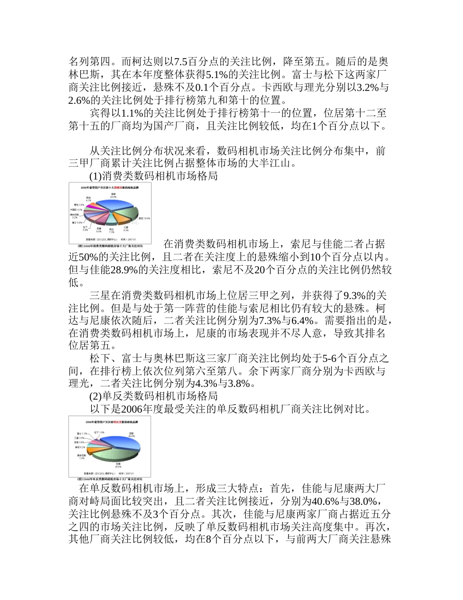 数码相机市场关注与价格调查报告_第3页