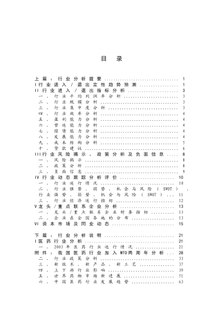 医院行业分析报告