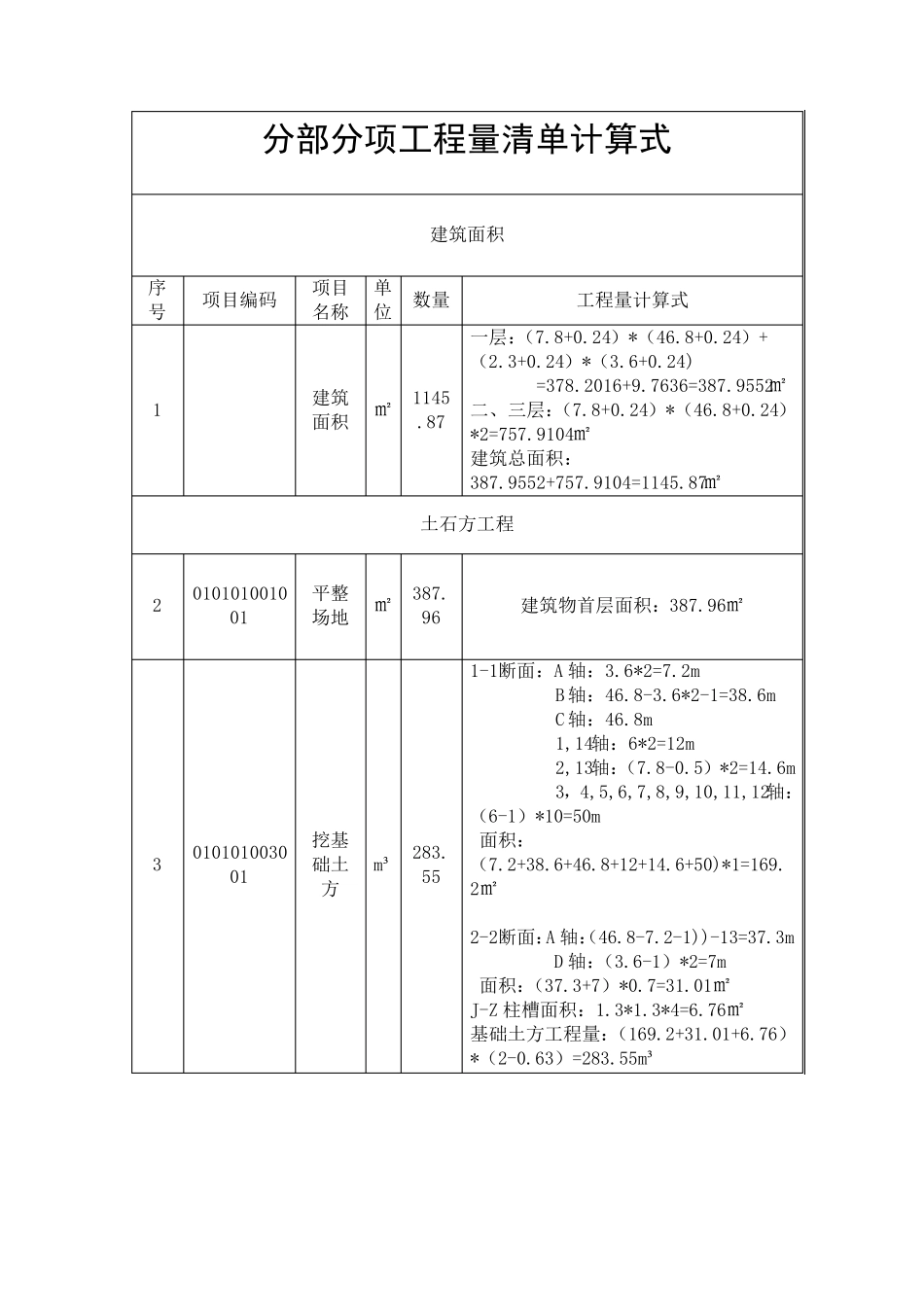 工程估价课程设计_第3页