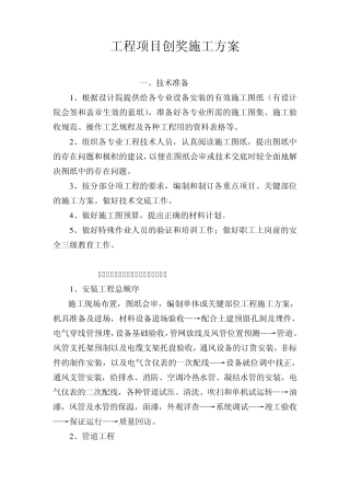 工程创奖方案