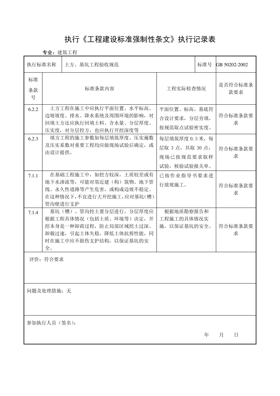 工程建设标准强制性条文执行记录_第2页