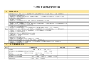 工程施工合同评审细则表