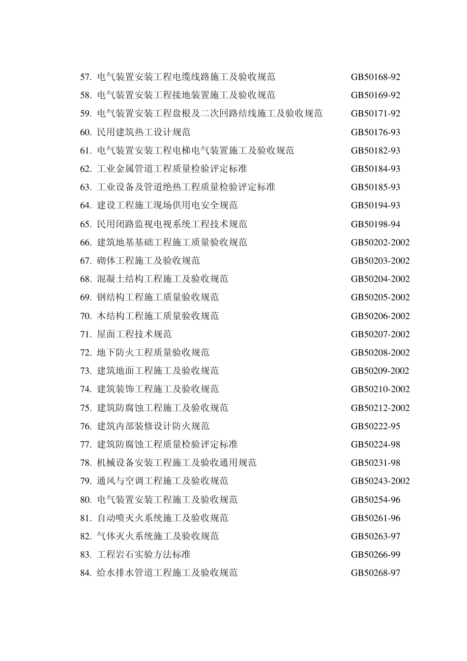 工程施工的规范、规程及验收标准_第3页