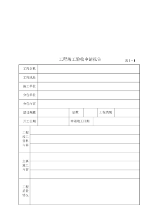 工程竣工验收报告工程竣工报告