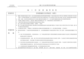 工程管理控制措施