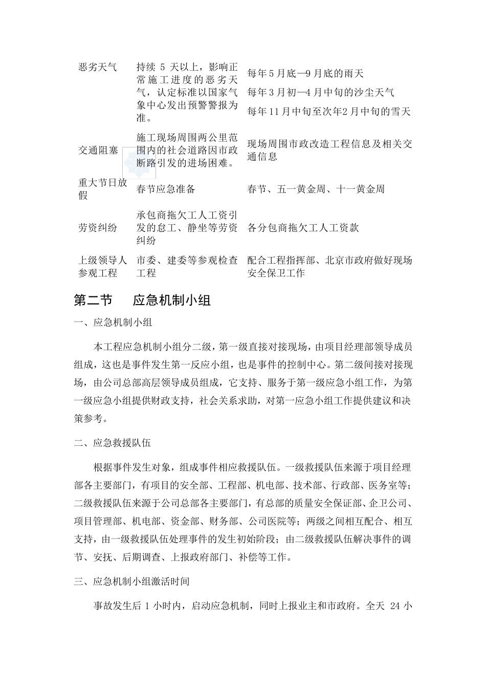 工程紧急情况应急处理措施_secret_第2页