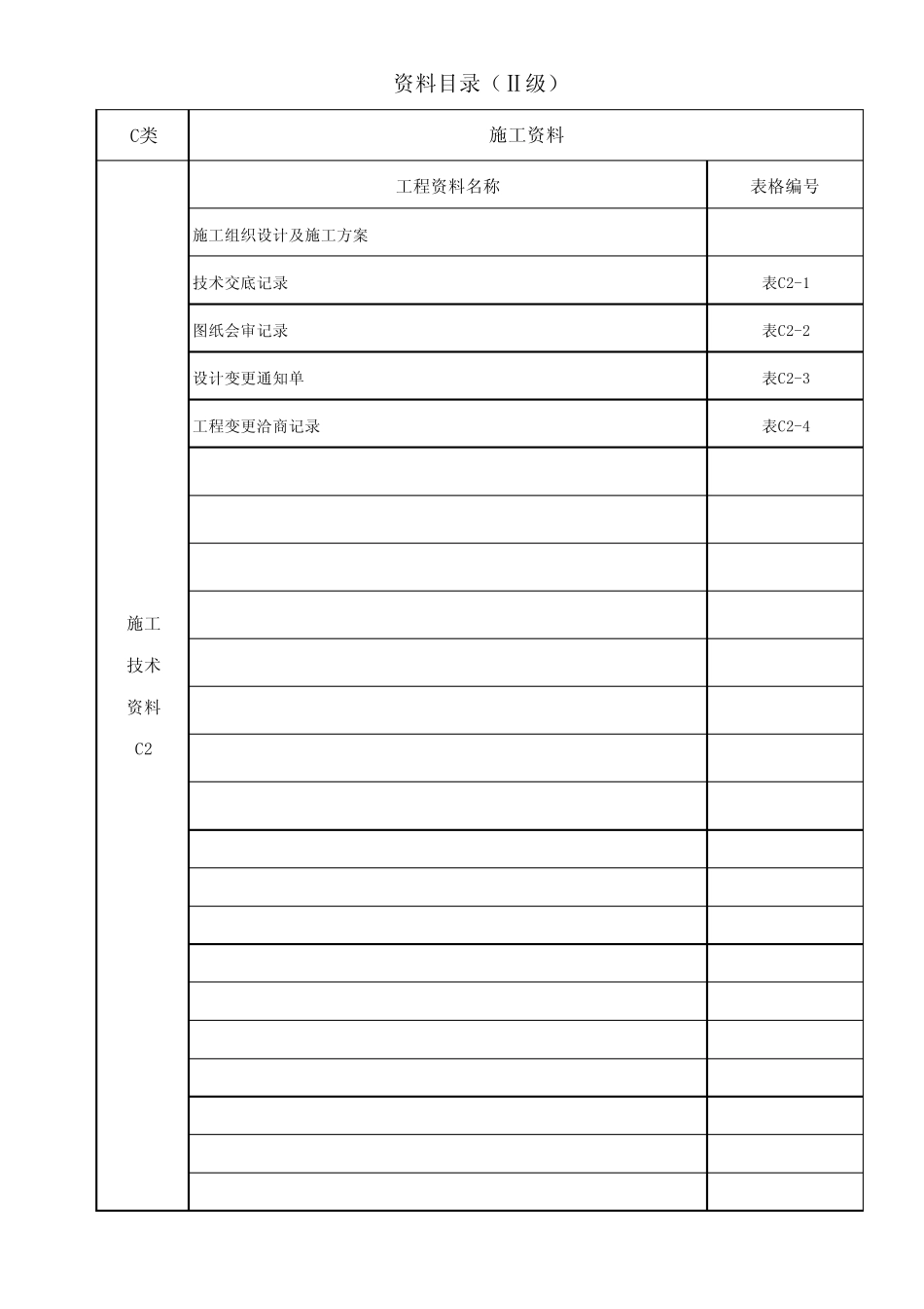 工程资料三级目录(完善全面版)_第2页