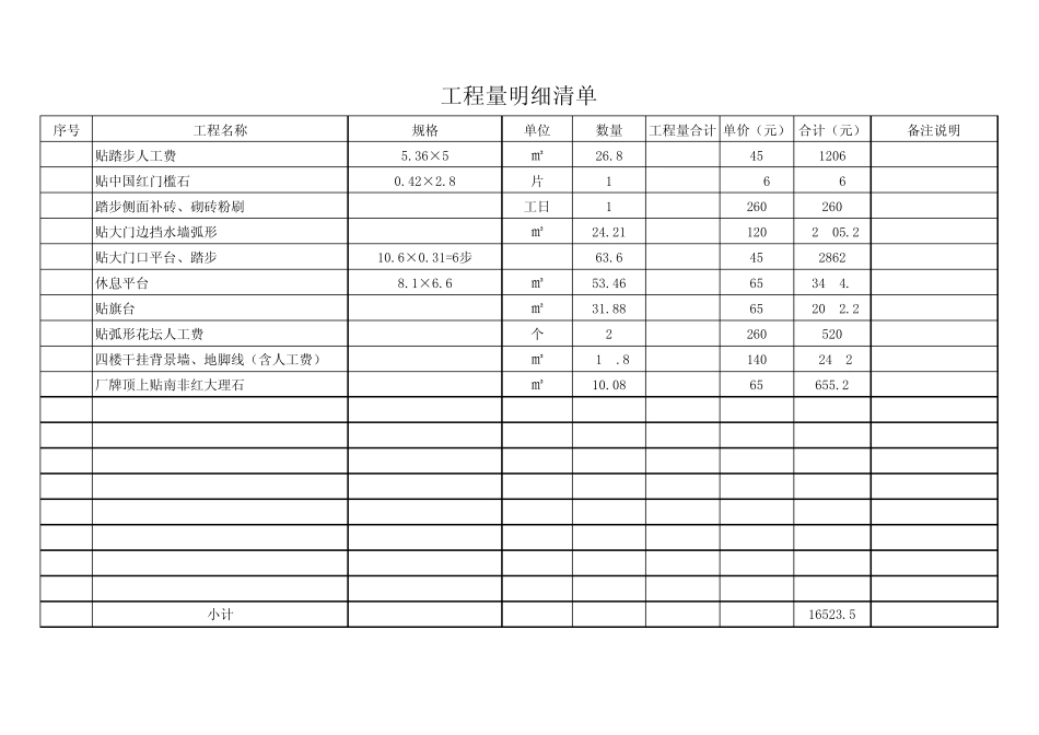 工程量明细清单_第3页