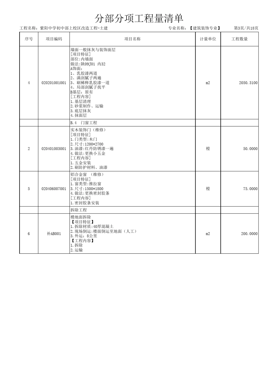 工程量清单模板_第3页
