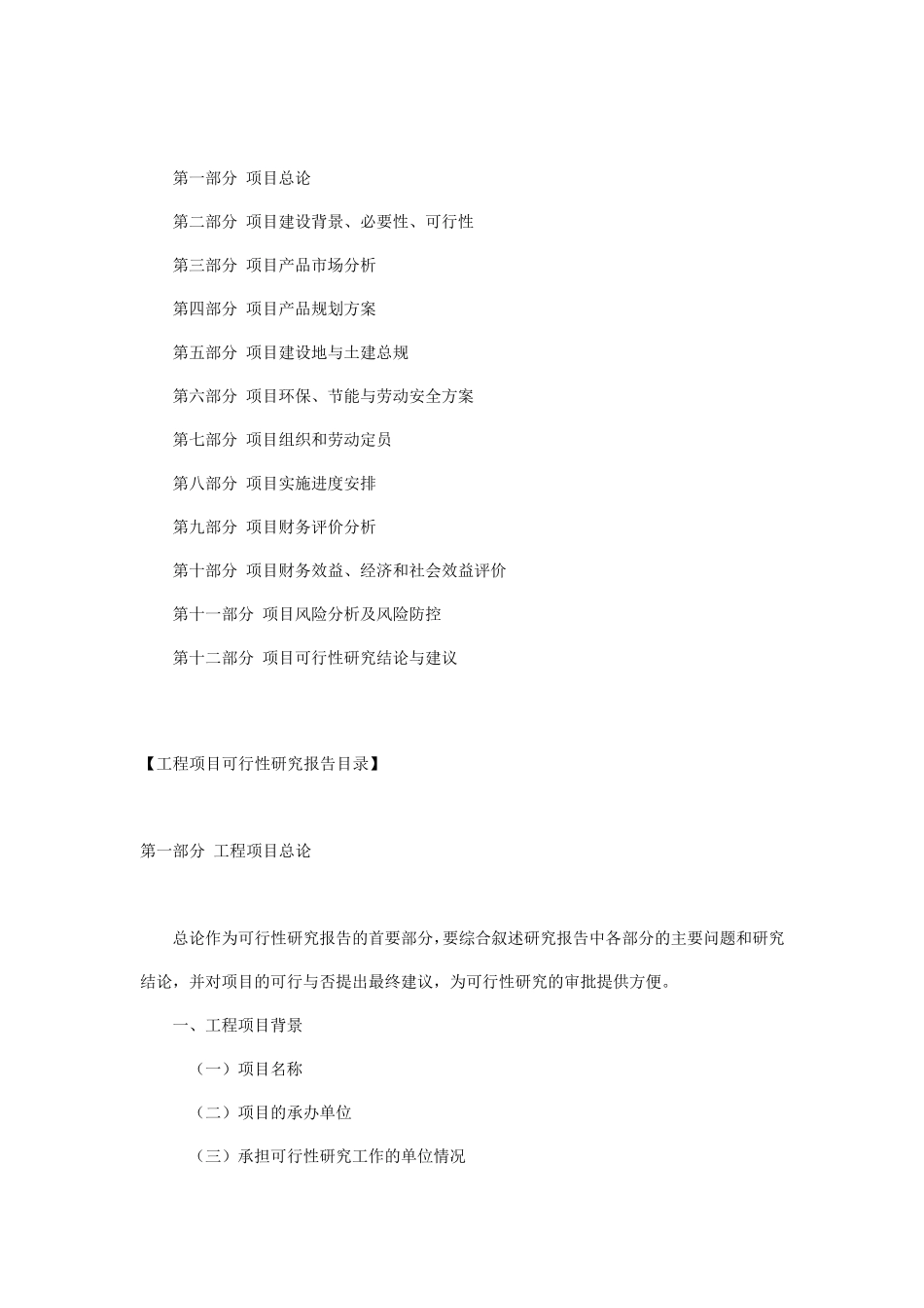 工程项目可行性报告模板_第2页