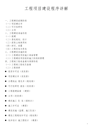 工程项目建设程序详解(史上最全)