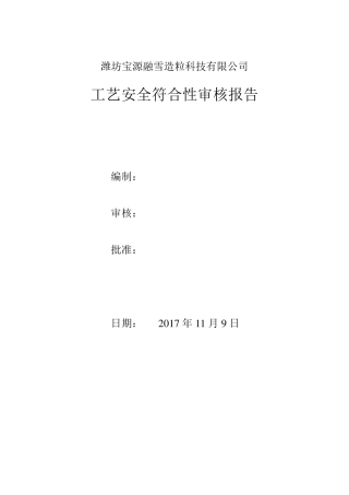 工艺安全符合性审核报告