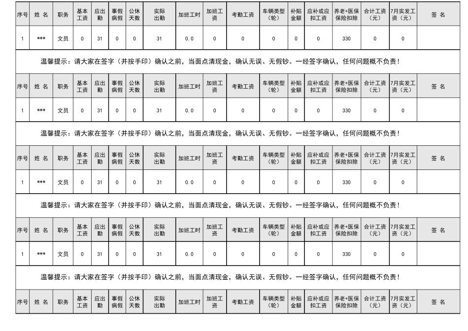 工资表模版(通用版)_第2页