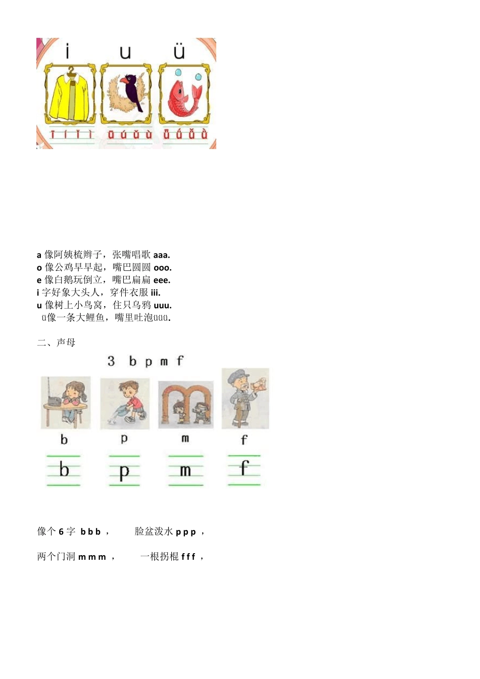 巧记汉语拼音口诀大全(繁1)_第3页