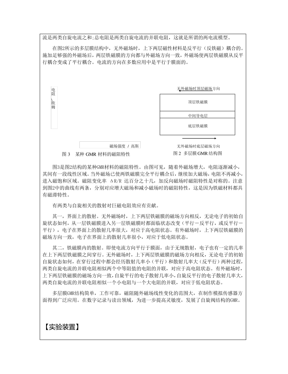 巨磁电阻实验报告_第2页