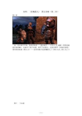 巫师加强版攻略第二章