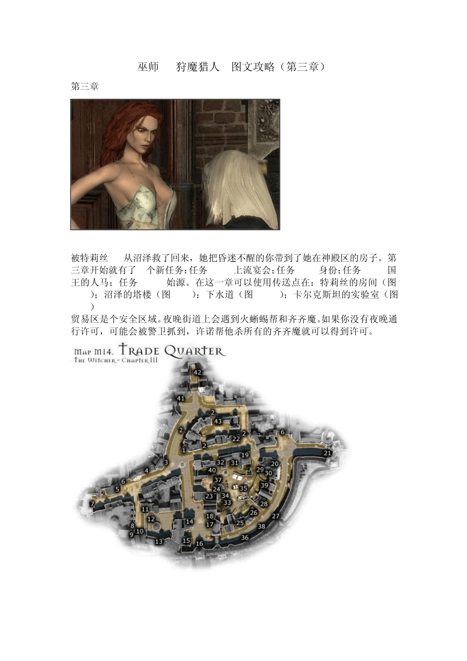 巫师加强版攻略第三、四章_第1页