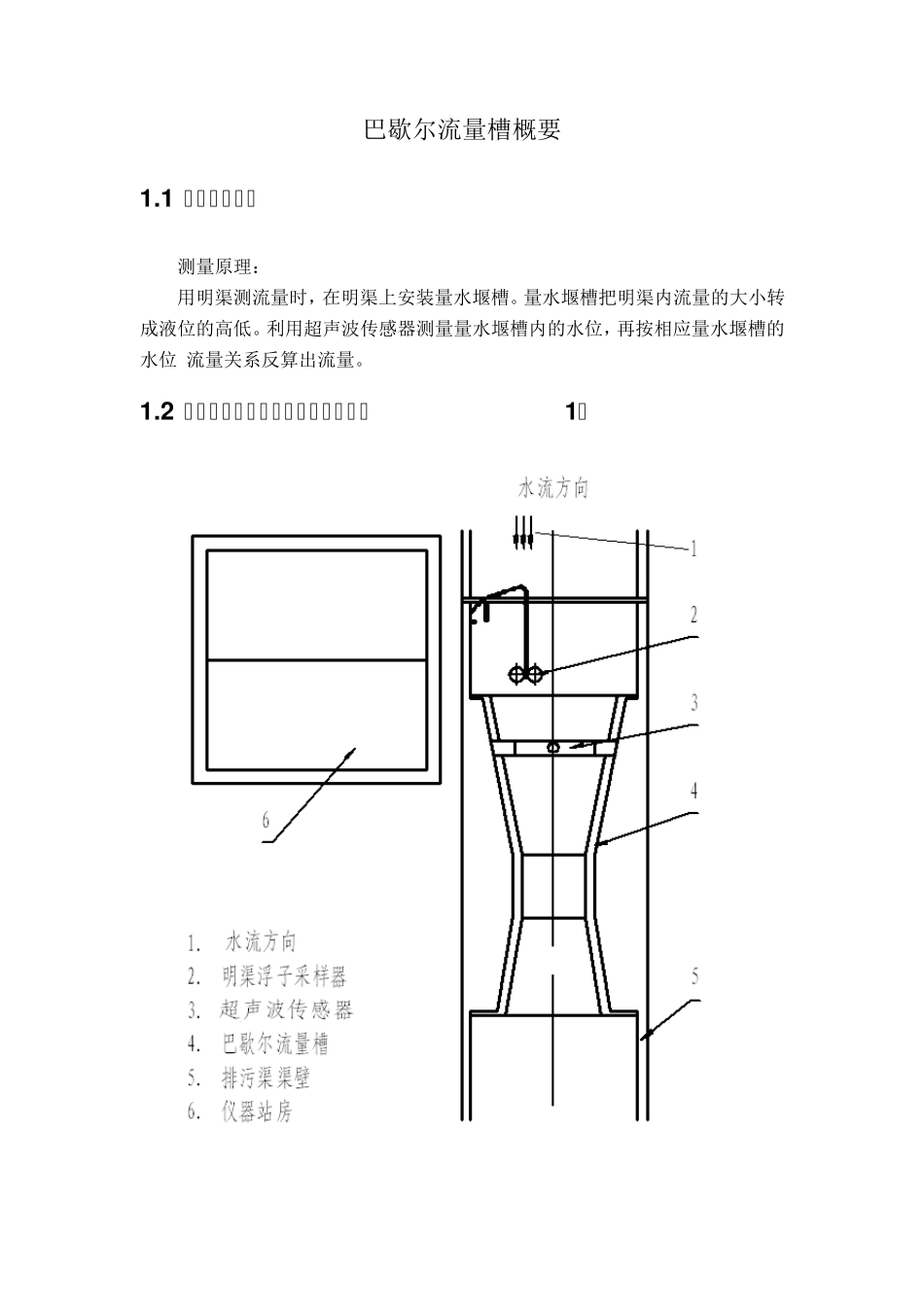 巴歇尔流量槽概要_第1页