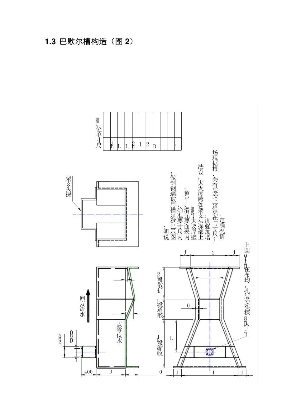 巴歇尔流量槽概要_第2页