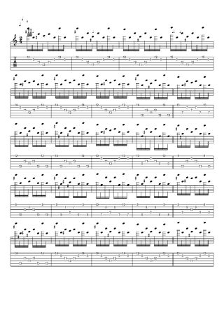 巴里奥斯《大教堂》古典吉他六线谱