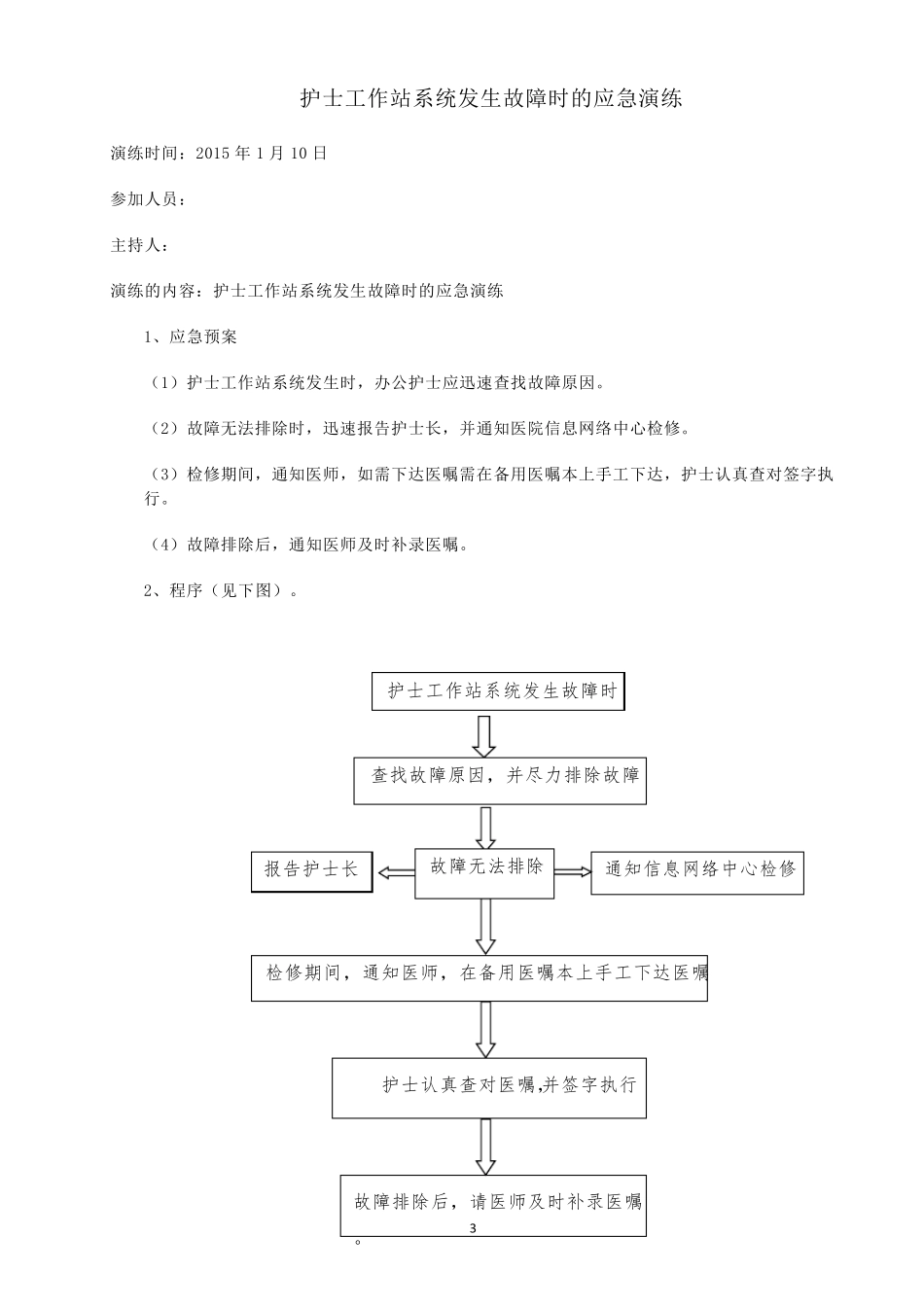 市医院仪器设备故障应急预案_第3页