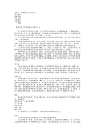 市场细分与目标市场