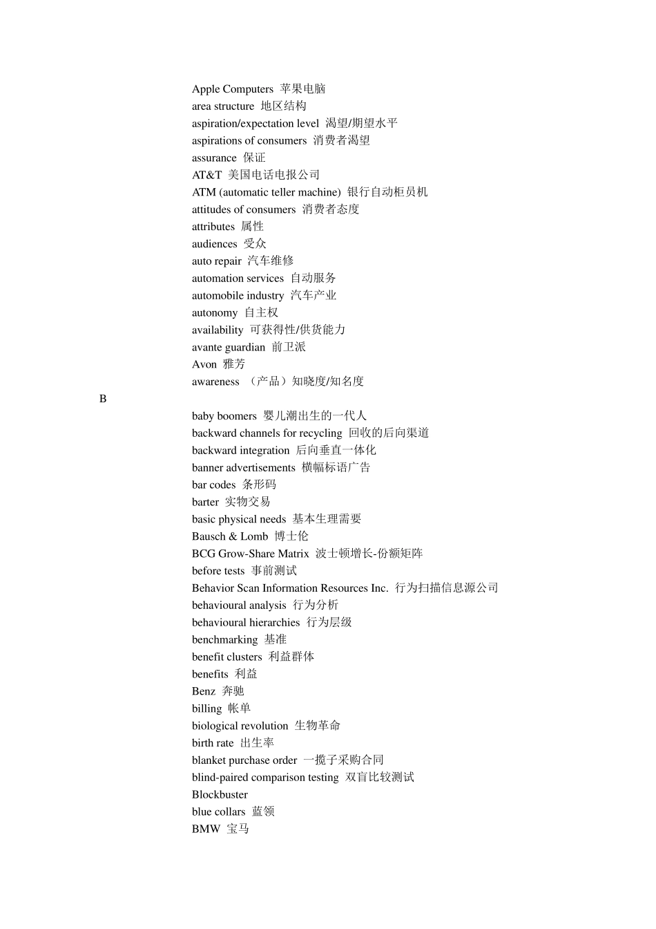 市场营销专业词汇_第2页