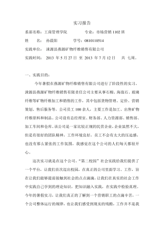 市场营销实习报告(3000字)