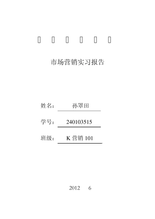 市场营销实训总结