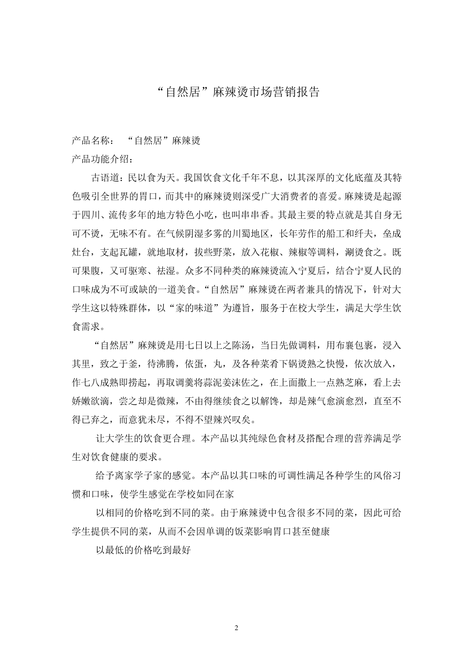 市场营销报告_第2页