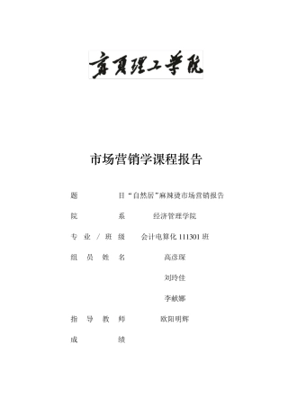 市场营销报告
