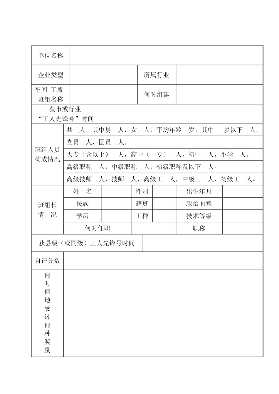 市工人先锋号推荐审批表_第3页