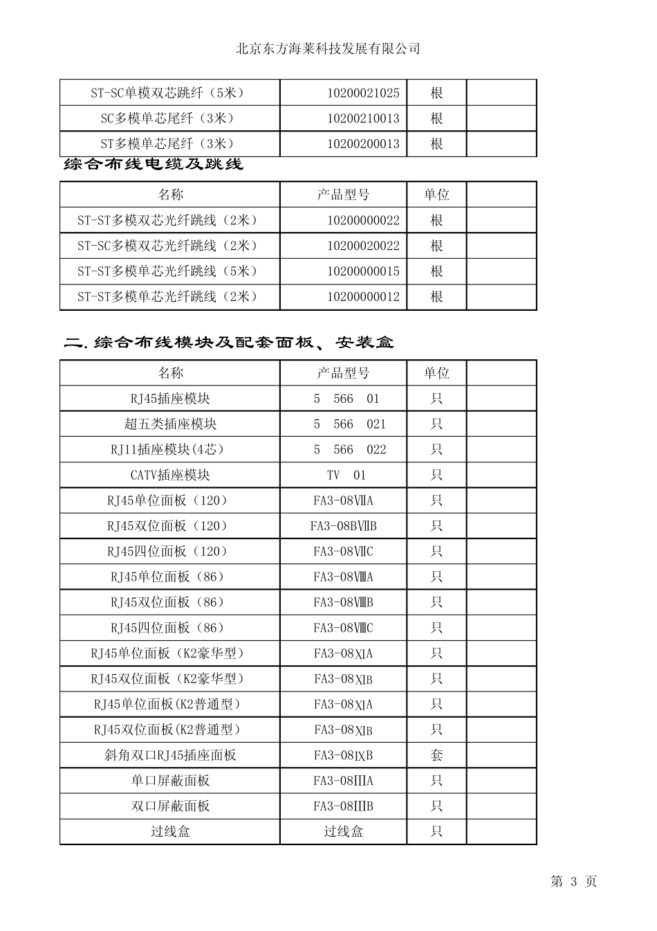 布线产品(无价格信息)_第3页