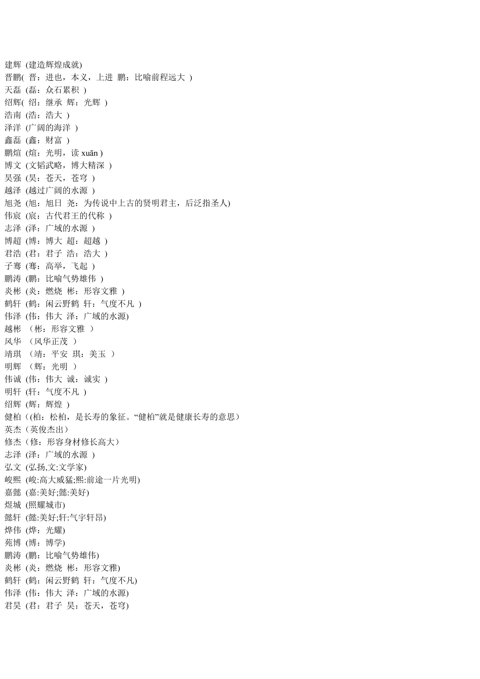 帅气好听的男孩名字大全附解释_第3页