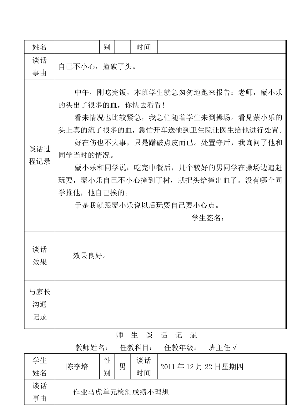 师生谈话记录_第2页