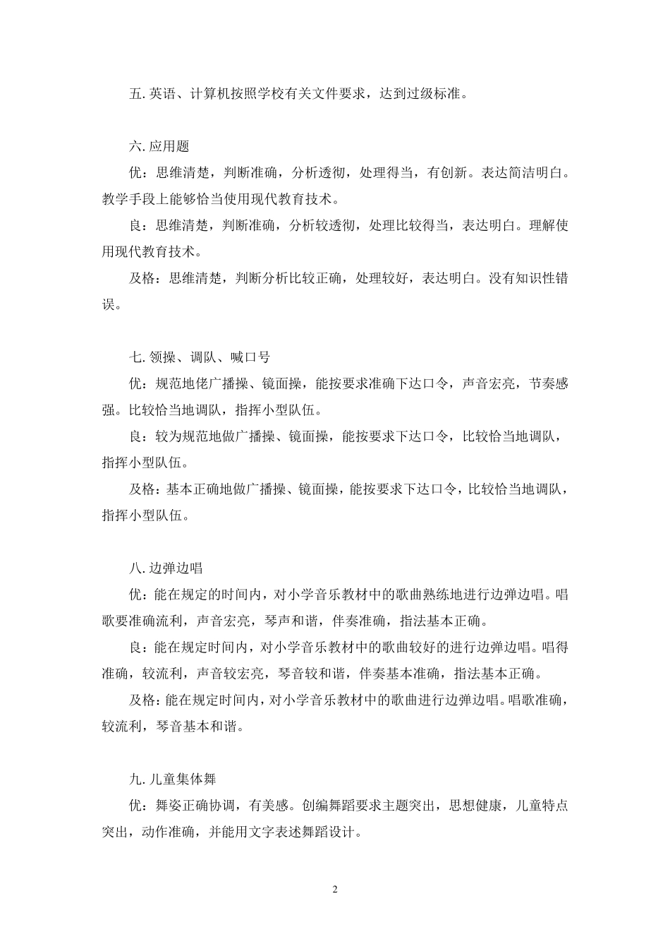 师范生教师职业技能考核标准_第2页