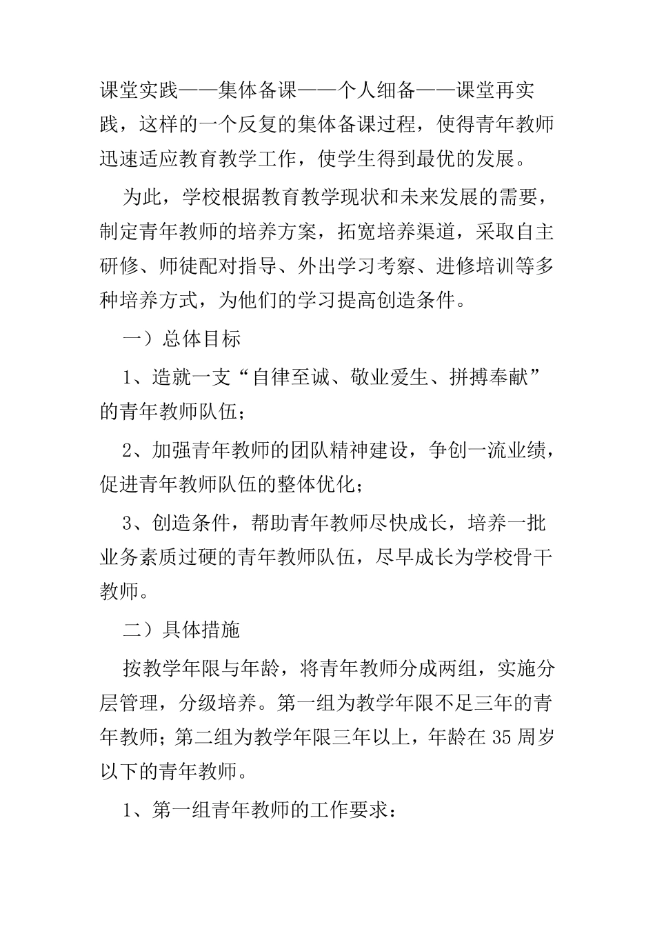 希望小学青年教师及骨干教师培养方案_第2页