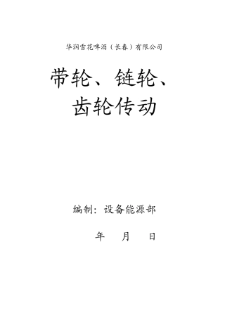 带、链轮、齿轮传动