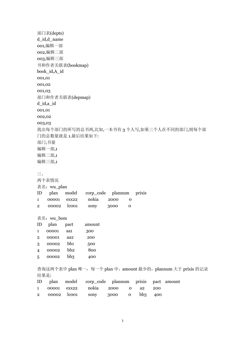 数据库面试题(SQL+ORACLE)._第3页