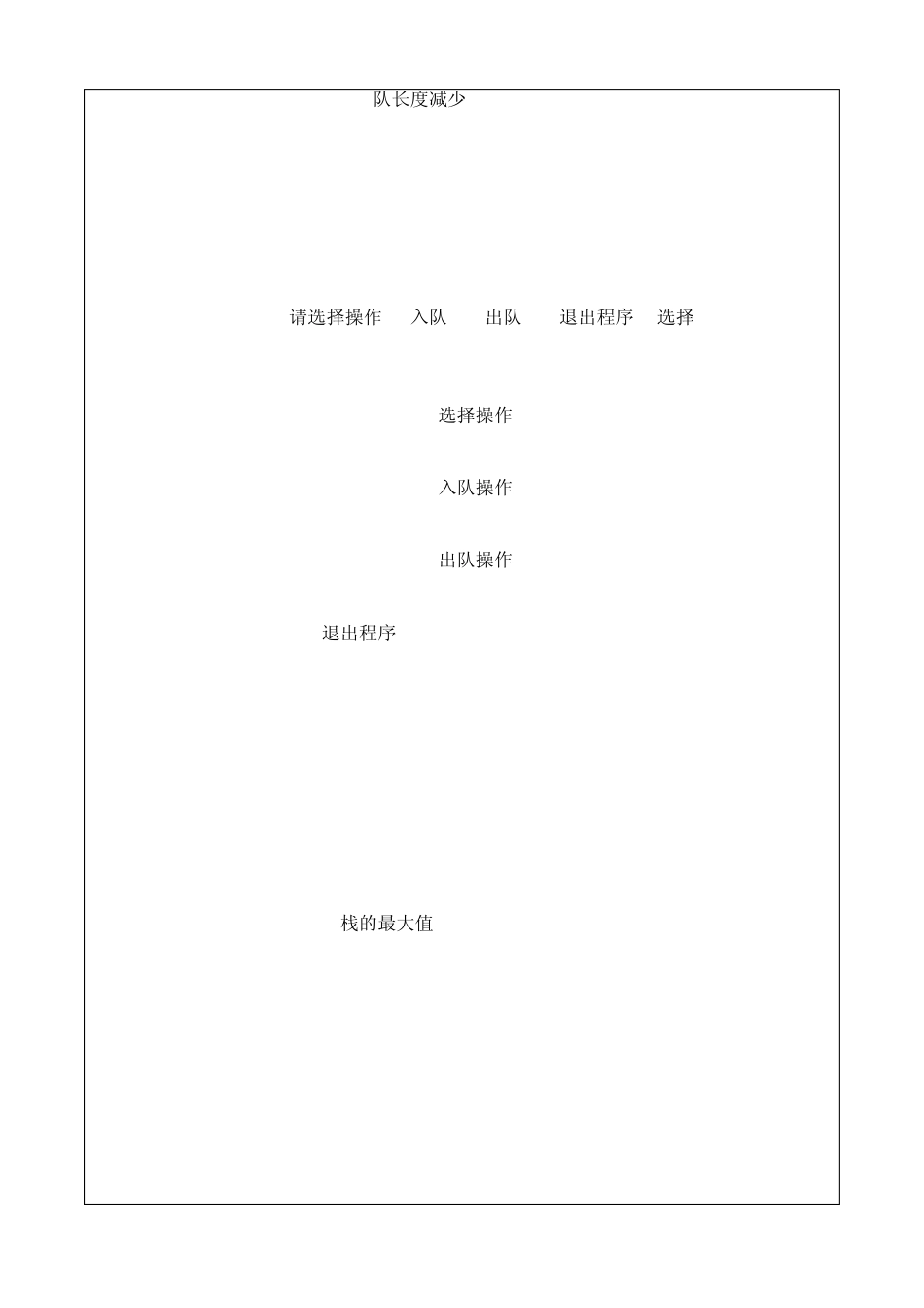 数据结构实验报告：实现队列和栈的各种算法及操作_第3页