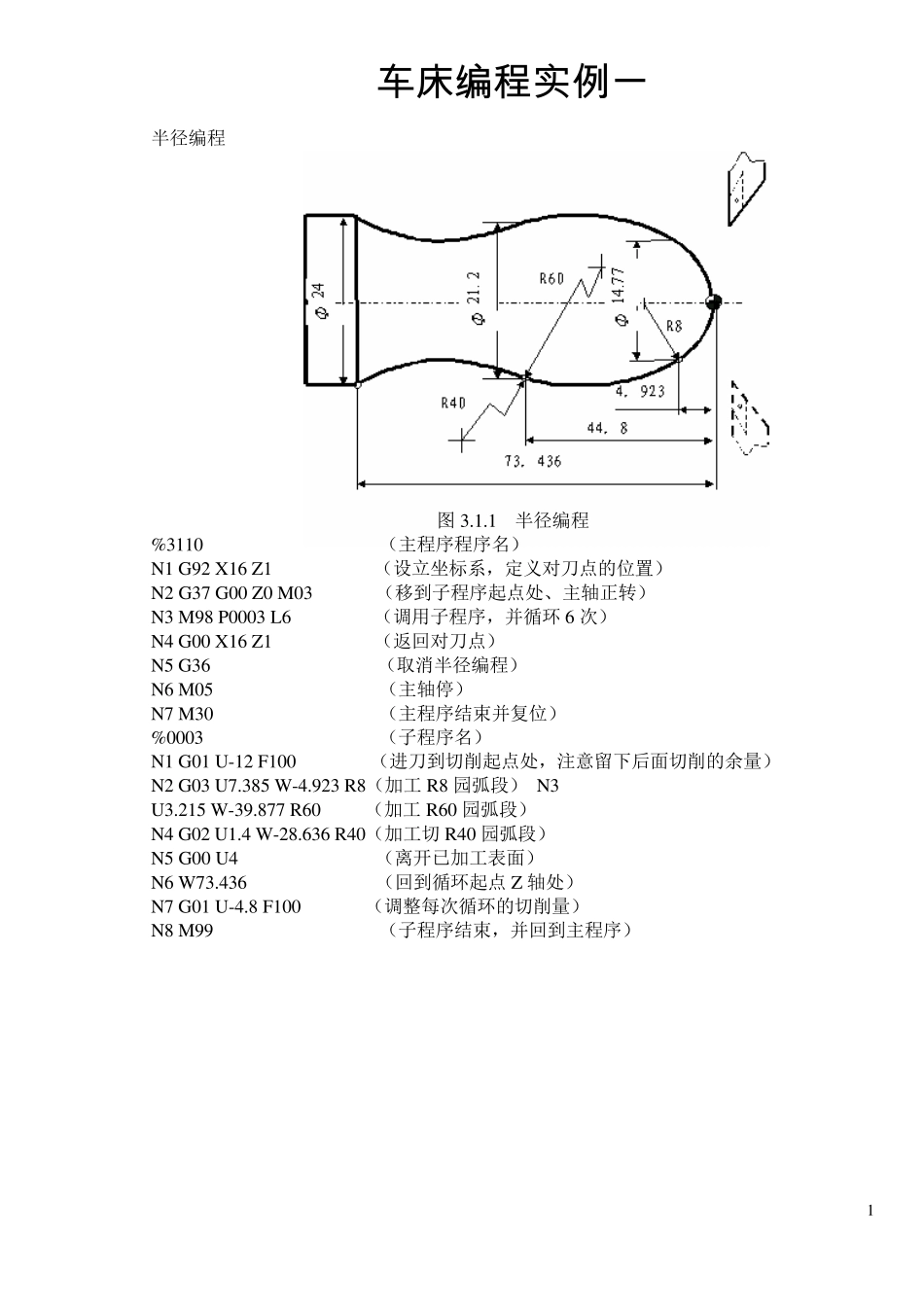 数控车床编程实例详解(30个例子)_第1页