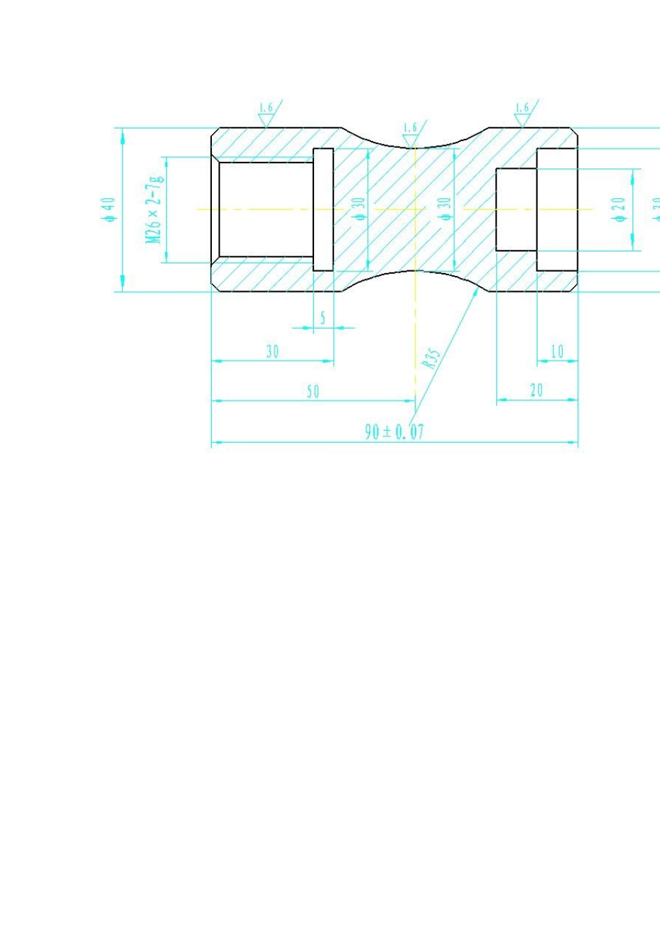 数控车高级工实操图纸_第1页