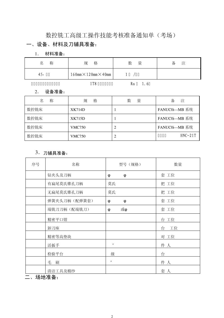 数控铣工高级工技能考试题_第2页