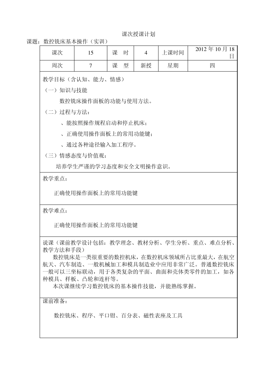 数控铣床(第7周)_第1页