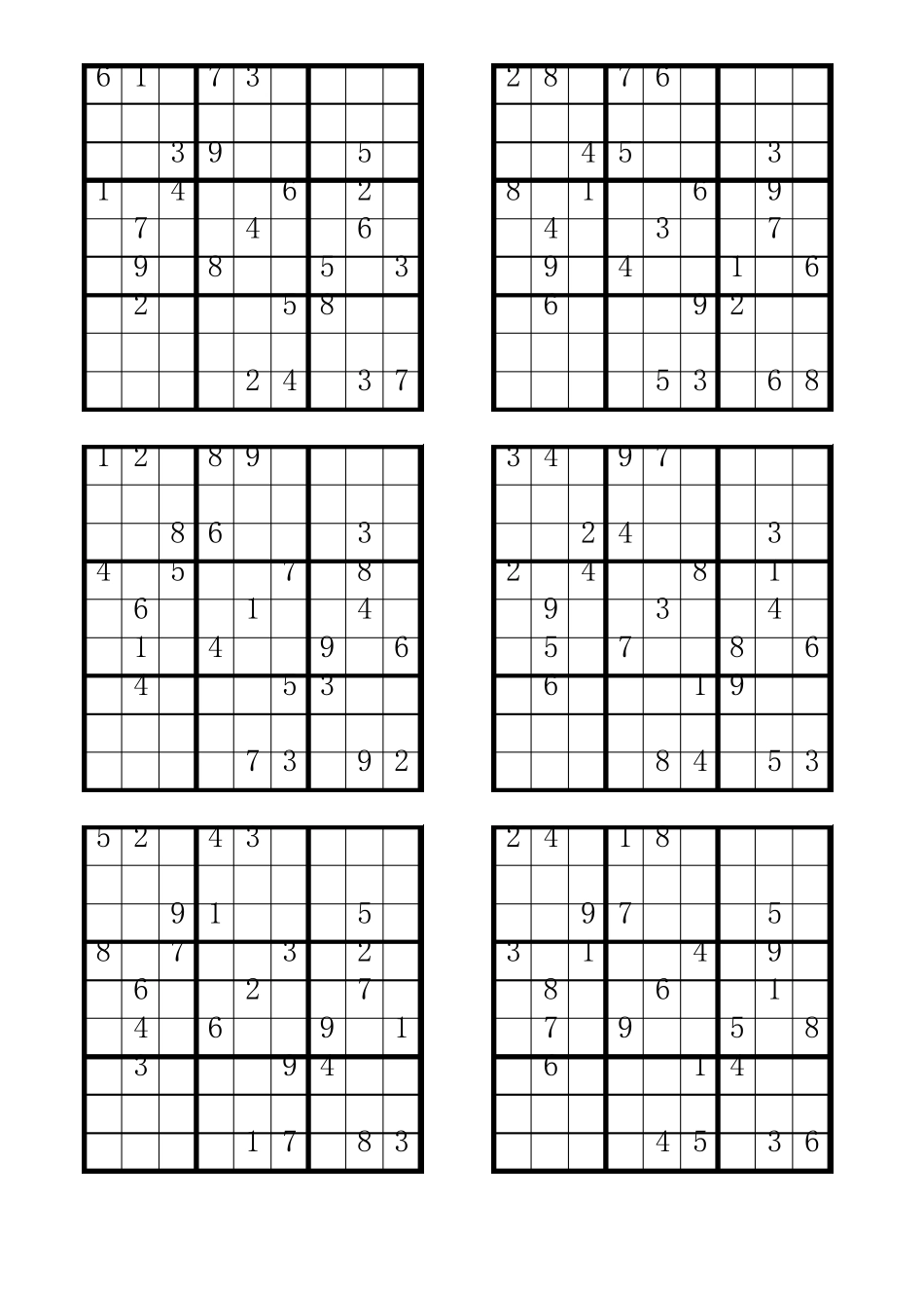 数独500题_可打印_第2页