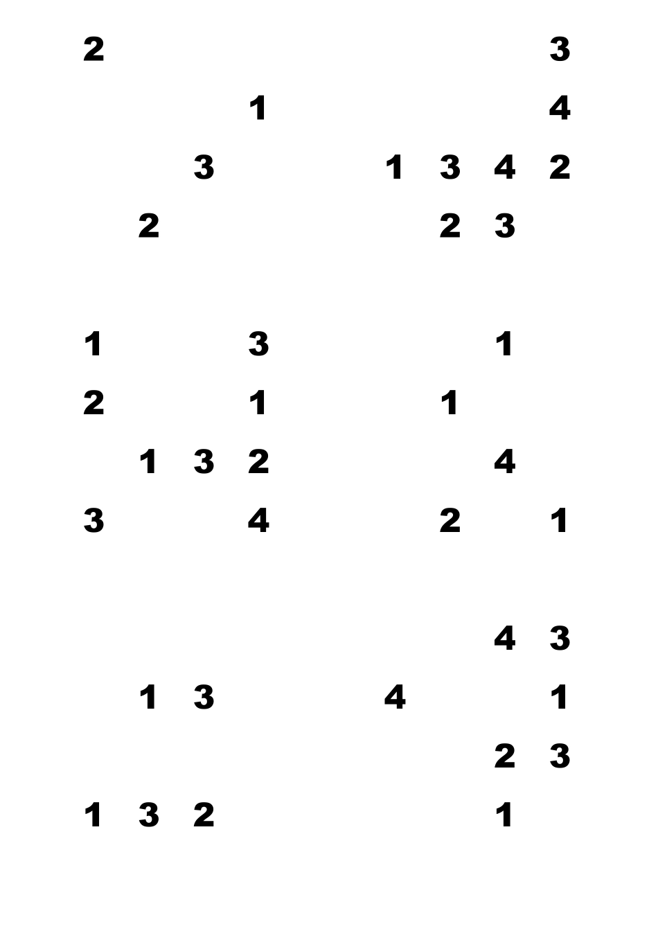 数独四宫格练习题(直接打印)_第3页