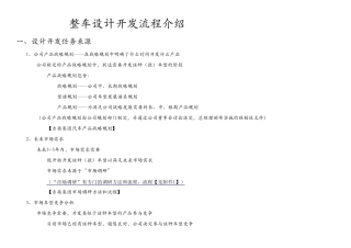 整车设计开发流程