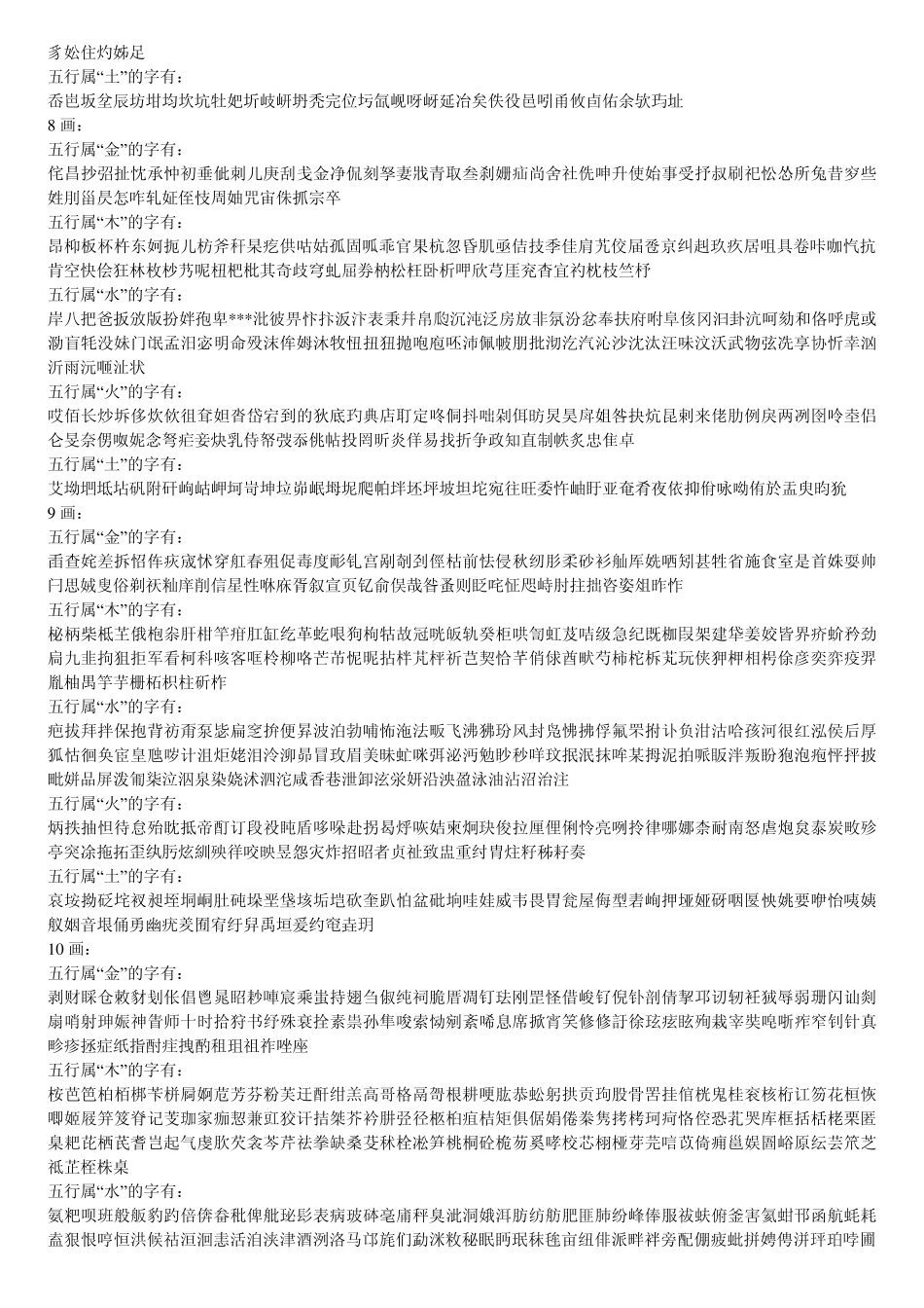 文字五行属性大字典_第2页