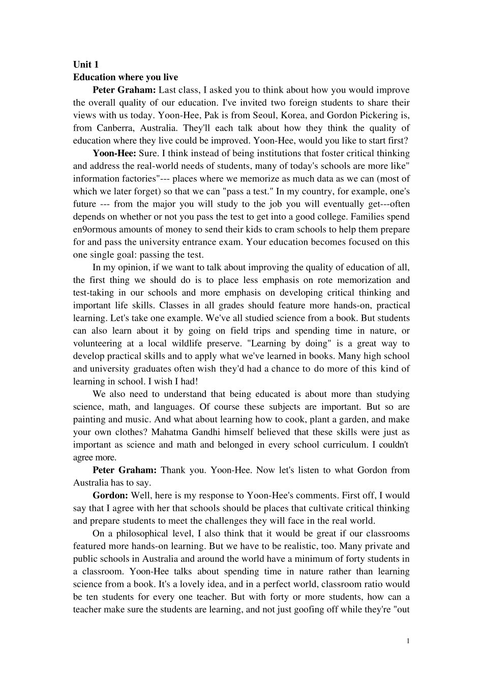 新世纪大学英语系列教材视听说教程六听力原文Scripts_第1页